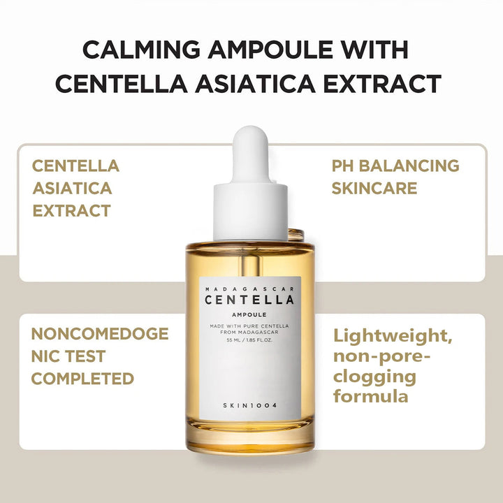 SKIN1004 Madagascar Centella Ampoule 55ml,Calming&Refreshing,Smoothing Red Tones,Invisible&Clean,Korean Skincare,Korean Makeup Halalzen