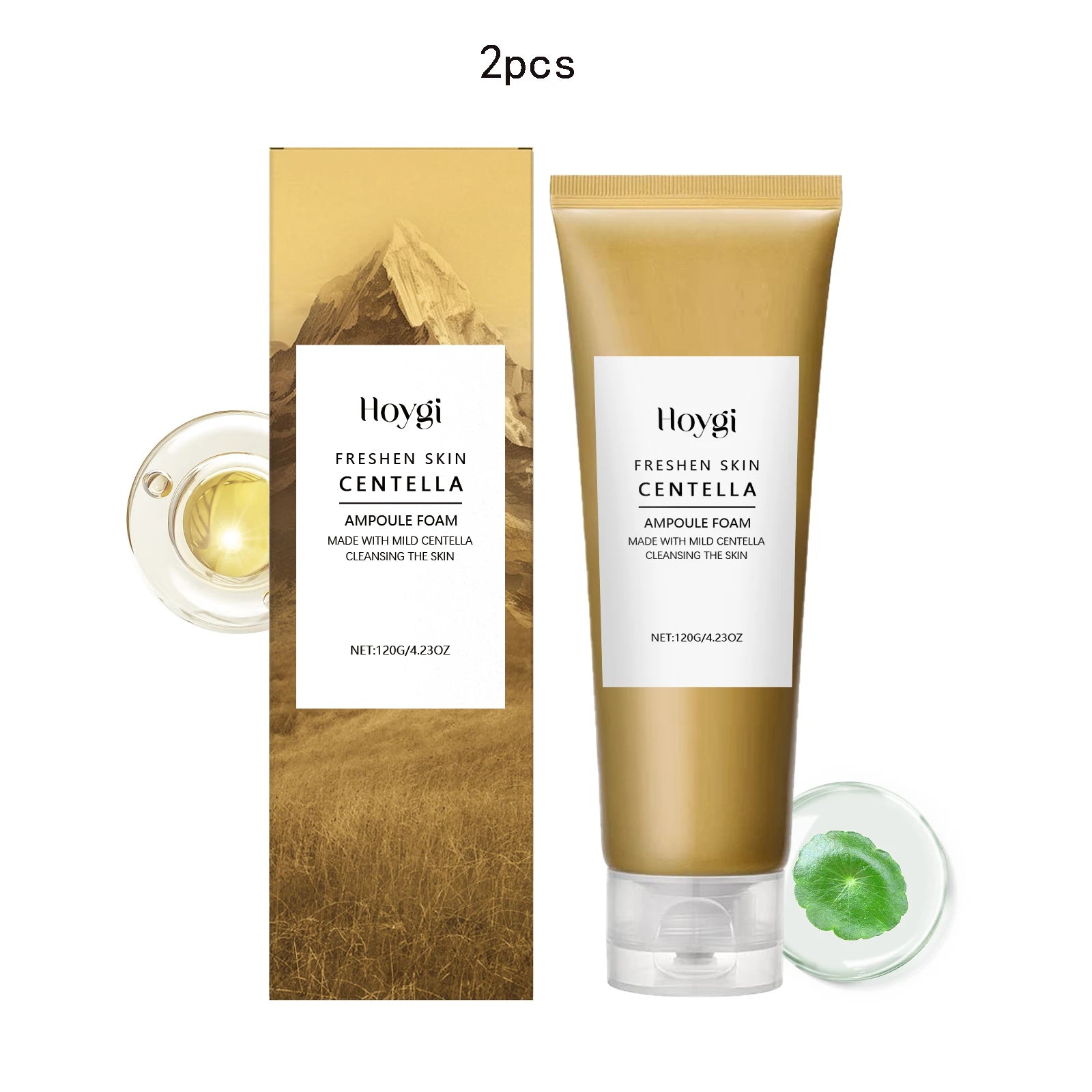 Hoygi Centella Cleanser Soothing Face Wash with Hyaluronic Acid Gentle Foam for Sensitive Skin Refines Pores Appearance Balanced Halalzen