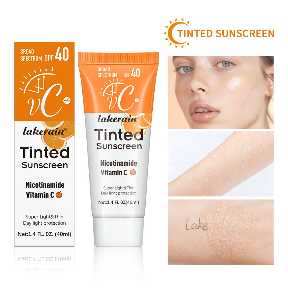 Facial Body Sun Cream SPF40+UV Sun Cream Skin Protective Cream Light Coverage UV Protection Foundation Cream Makeup Halalzen