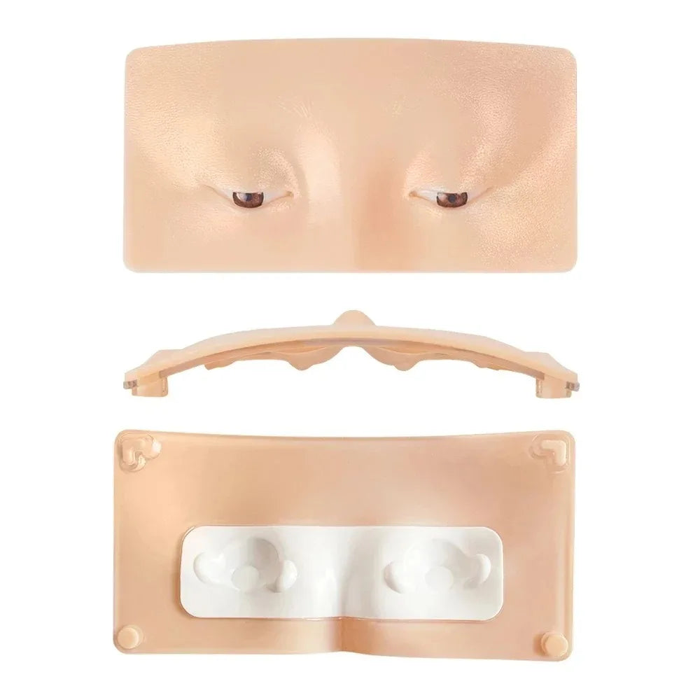 1pcs Reusable 5D Cosmetic Makeup Practice Mask Board Pad Skin Eye Face Solution Makeup Mannequin Silicone for Training Supplies