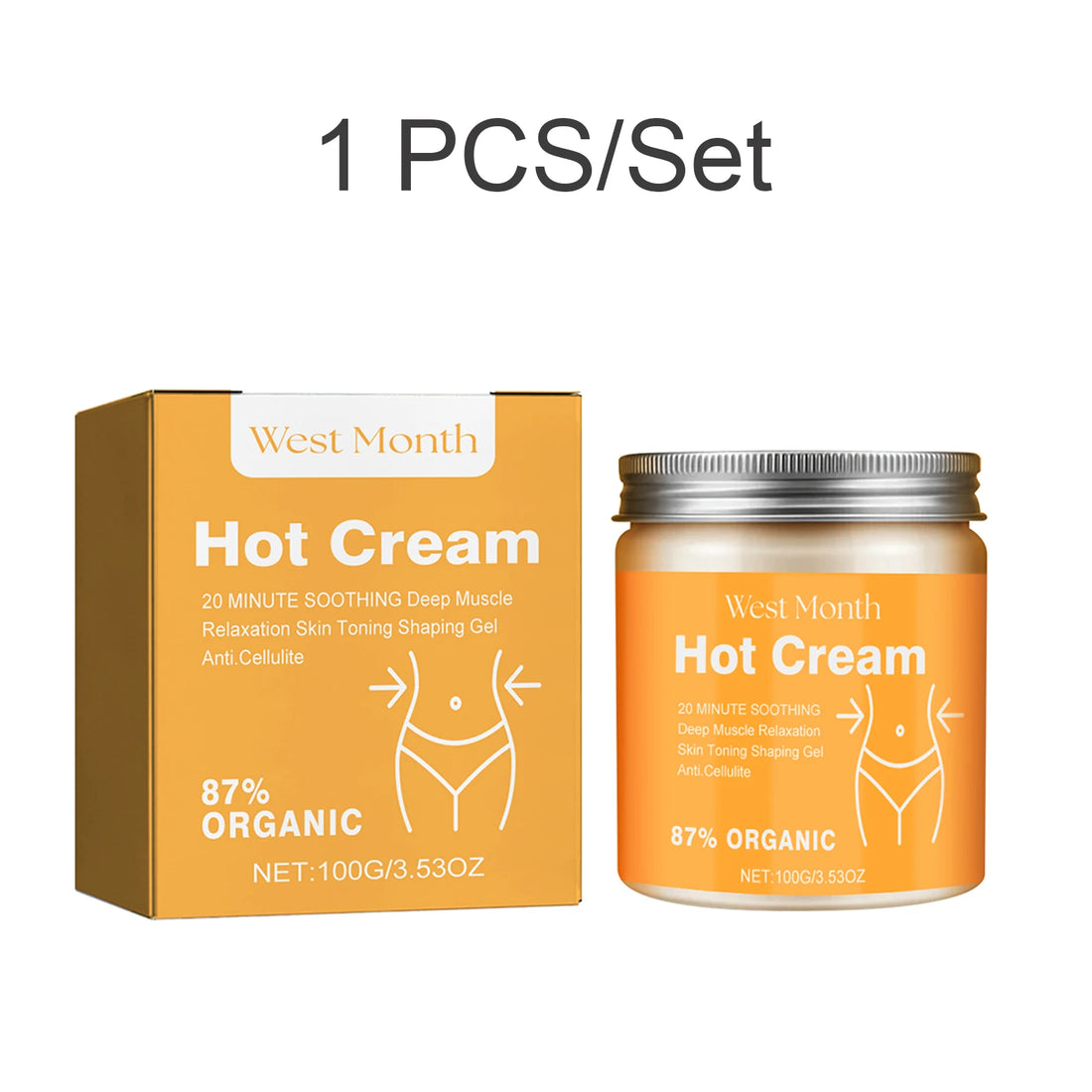 West Month Firming Body Cream Tightens Skin Boosts Elasticity Lightens Fine Lines Hydrates and Moisturizes Brightens Skin Tone
