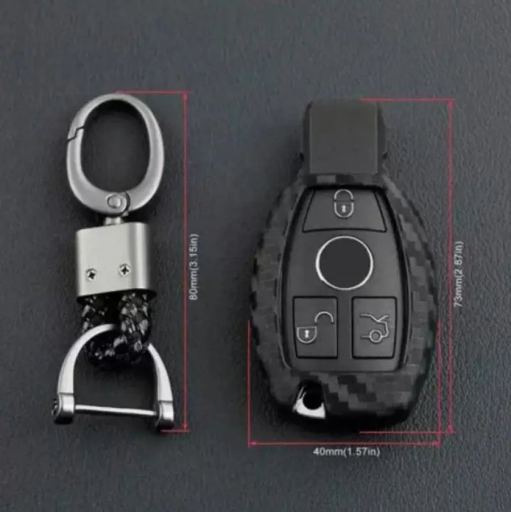 TPU Carbon Fiber Car Key Case Cover For Mercedes Bnez CLA GLC GLA GLK W203 W210 W211 W204 W176 A B C R Class AMG Accessories
