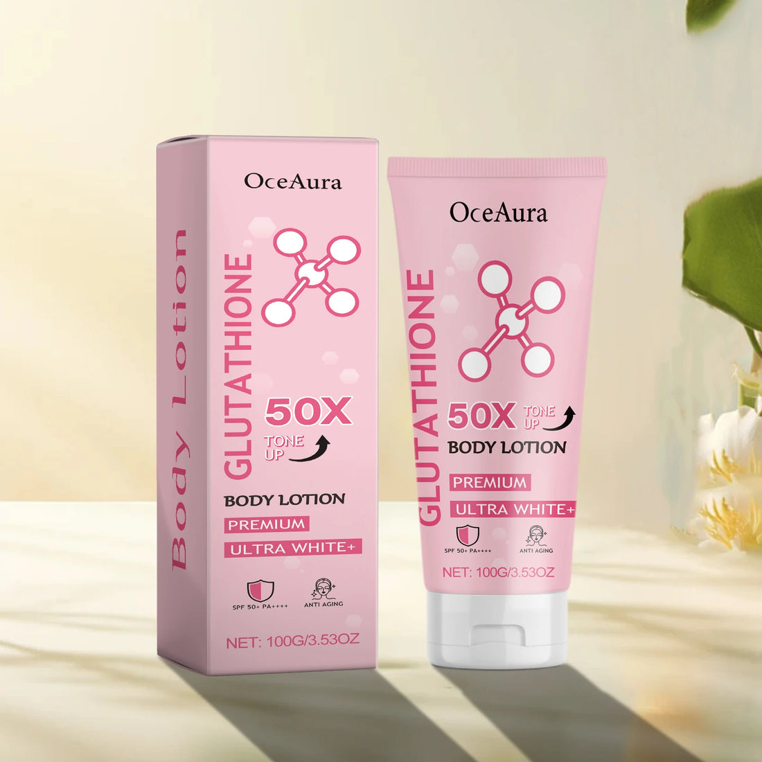 Glutathione Niacinamide Body Lotion Skin Brightening Hydrate Revitalize Even Skin Tone Whitening Face Bleaching Lightening Care