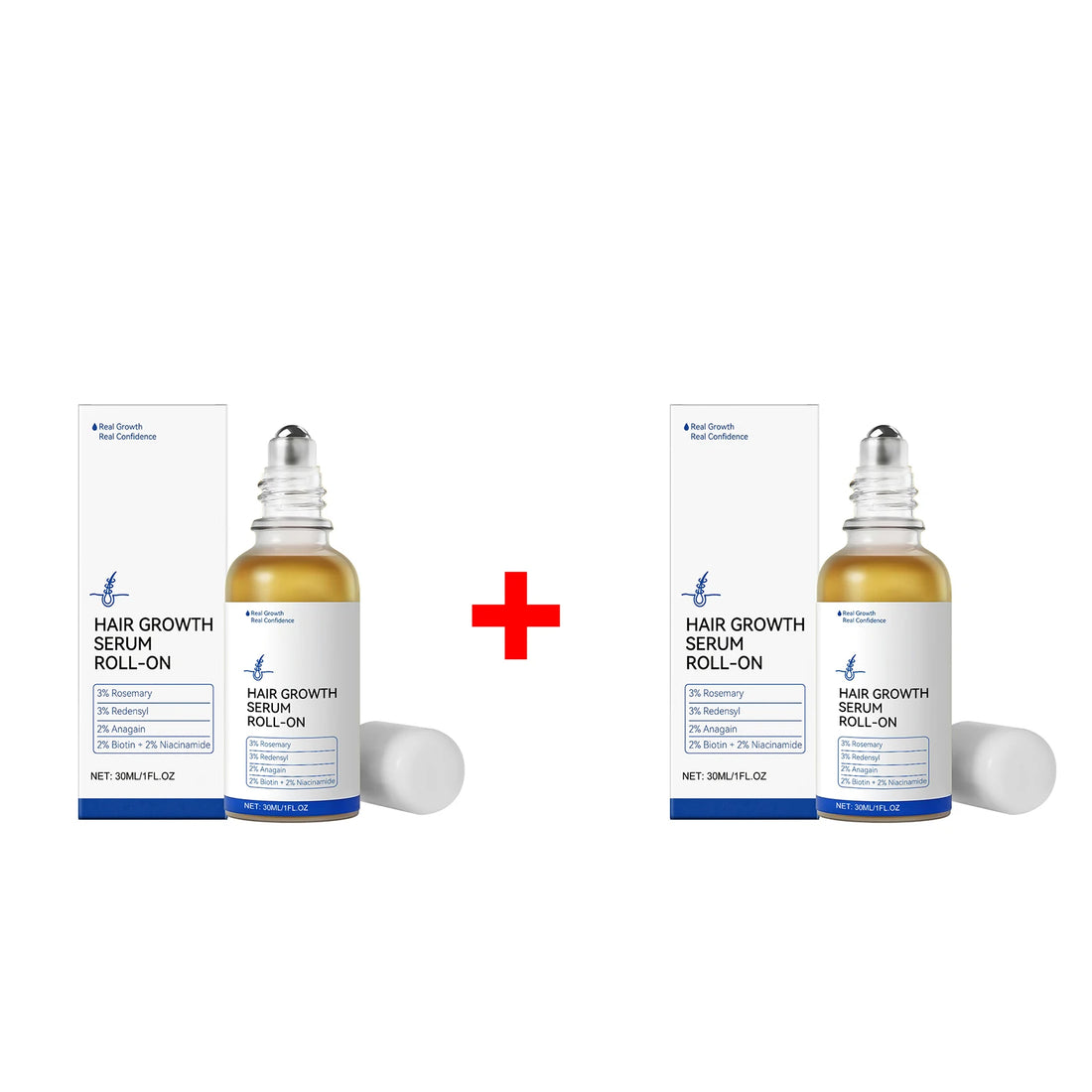 Hair Growth Serum Roll-On Redensyl & Rosemary Scalp Care Anti Hair Loss Serum Nourishing Scalp Massage Serum for Men & Women
