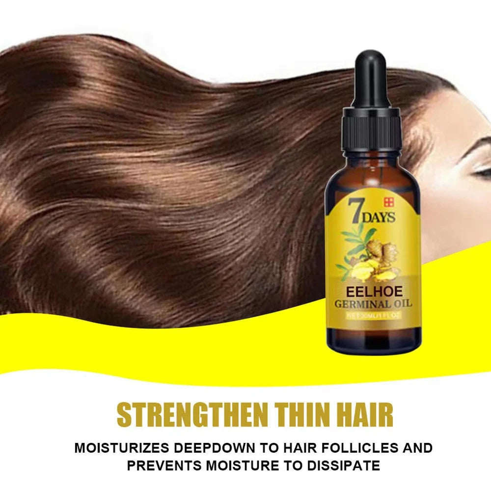 Hair Growth Serum Fast Growing Hair Essential Oil Beauty Hair Care Dense Regrowth Ginger Hair Promoting Regeneration Care