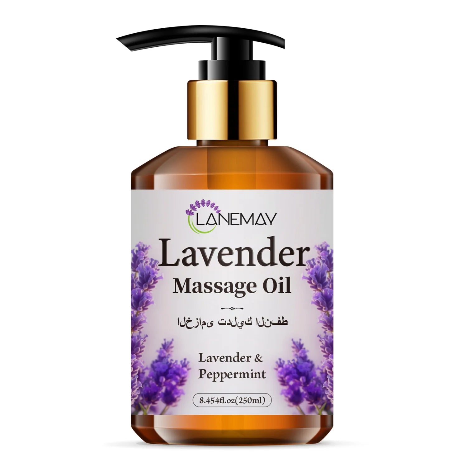 New Upgraded Premium Lavender & Peppermint Massage Oil, Paraben-Free, Moisturizing Body Care, Soothes & Softens Skin