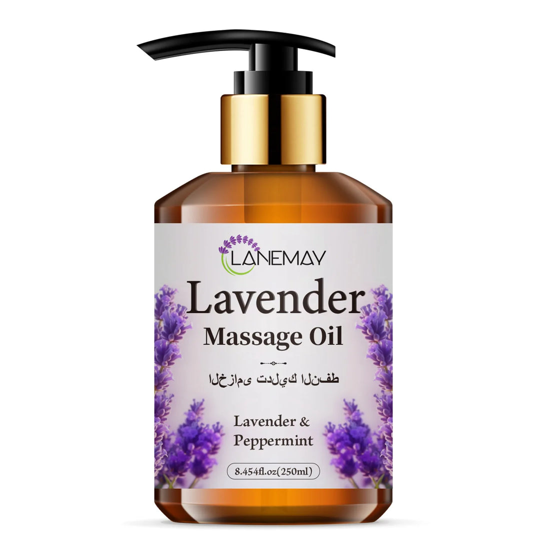 New Upgraded Premium Lavender & Peppermint Massage Oil, Paraben-Free, Moisturizing Body Care, Soothes & Softens Skin