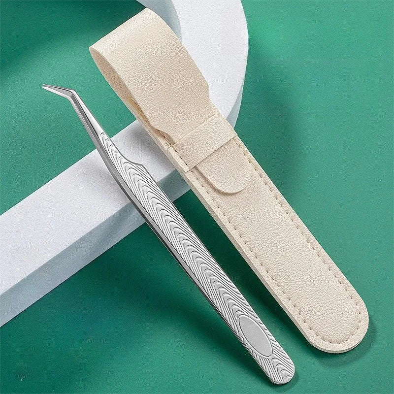 MARIA SASHA Tweezer Extension Eyelash Brush Stainless Steel Fiber Tips for Makeup Tools