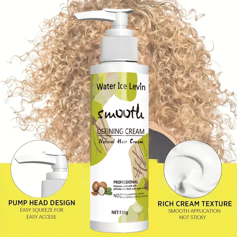 Love Your Curly Hair - All in One Curly Cream Styling, Anti-Curly Curly Cream Curly Hair, Repair, Definition, Hydrating Japanese Style and Shea Butter, 150g Halalzen