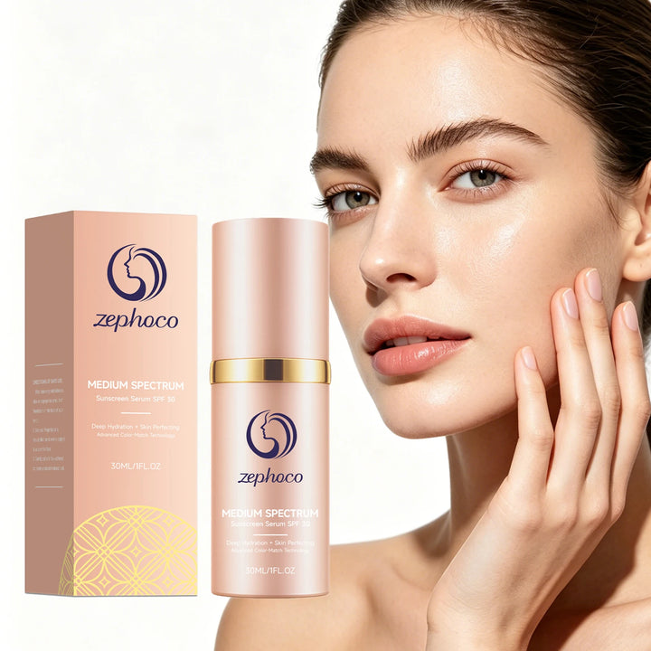Color Changing Foundation Anti-Aging Longwearing Waterproof Long Lasting Moisturizing Hydrating Light Spectrum Sunscreen Serum