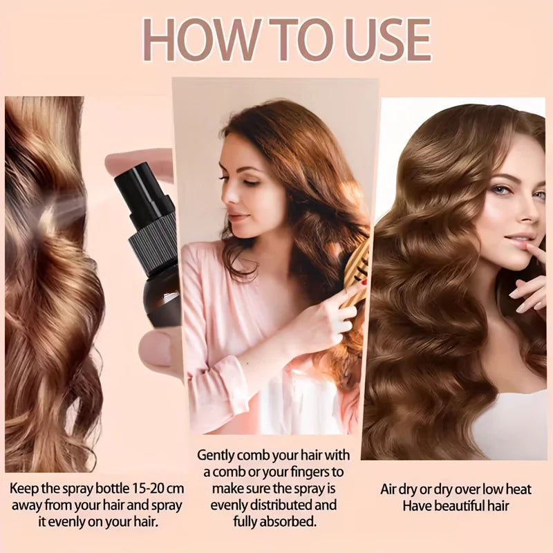 GSWP Keratin Hair Spray contains castor oil and argan oil, quickly absorbed, moisturize hair, leave it non-greasy.100ml Halalzen