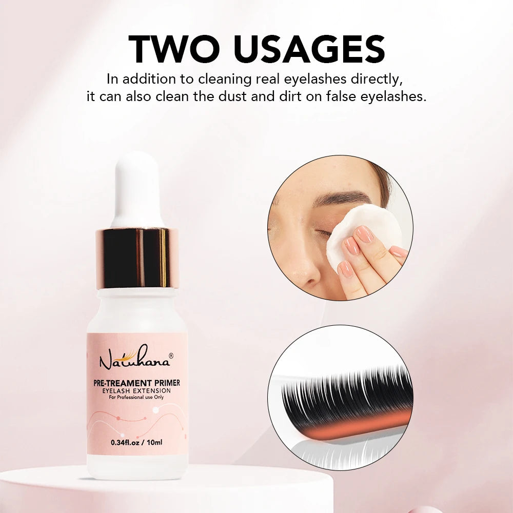 Pre-Treament Primer Clean Lashes Super Bonder For Eyelash Extension Quick Drying Long Last Grafting Eyelash Glue NATUHANA Halalzen