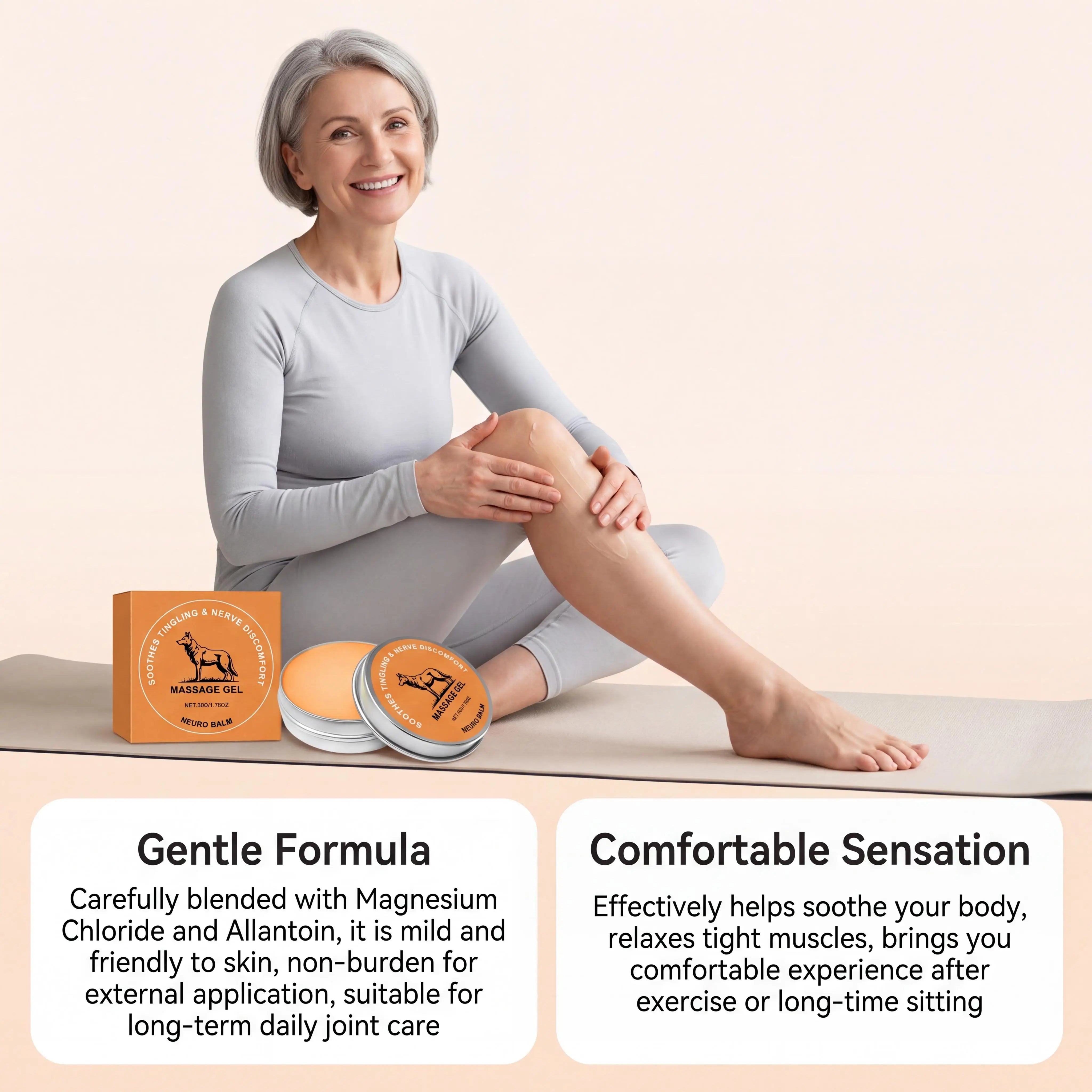 Nerve Relief Balm Joint Care Massage Balm Relieve Nerve Knee Shoulder Discomfort Cooling Body Cream With Magnesium Herbal Plants