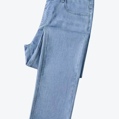 Men’s Relaxed Fit Straight Leg Jeans, Everyday Comfort for Lounging at Home to Quick Errands