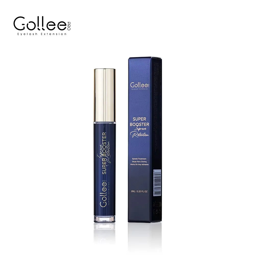 Gollee Lash Extension Glue 1s Fast Dry Long Lasting 6-7 Weeks Strong Eyelash Extension Glue Booster Accelerator Tools Waterproof