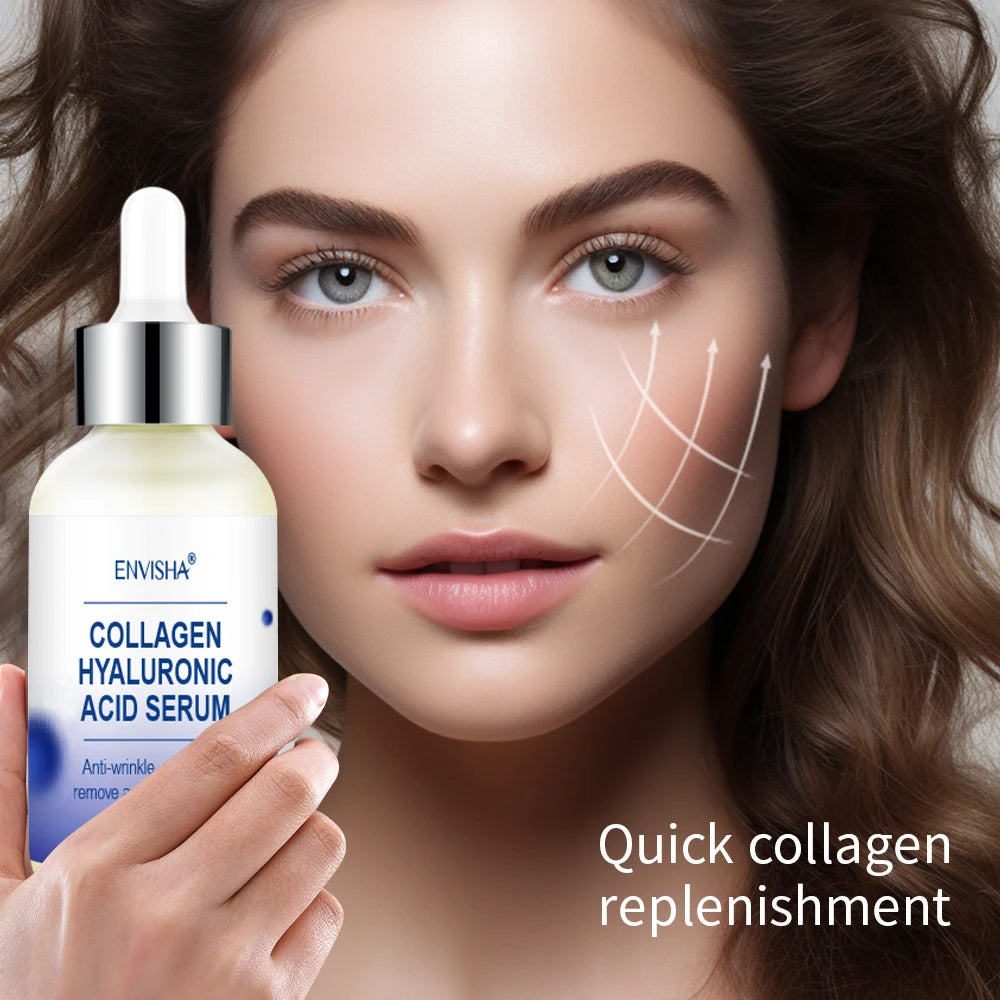 ENVISHA Face Skin Care Collagen Hyaluronic Acid Serum Retinol Vitamin Anti-Aging Wrinkle Moisturizing Whitening Shrink Pores Halalzen