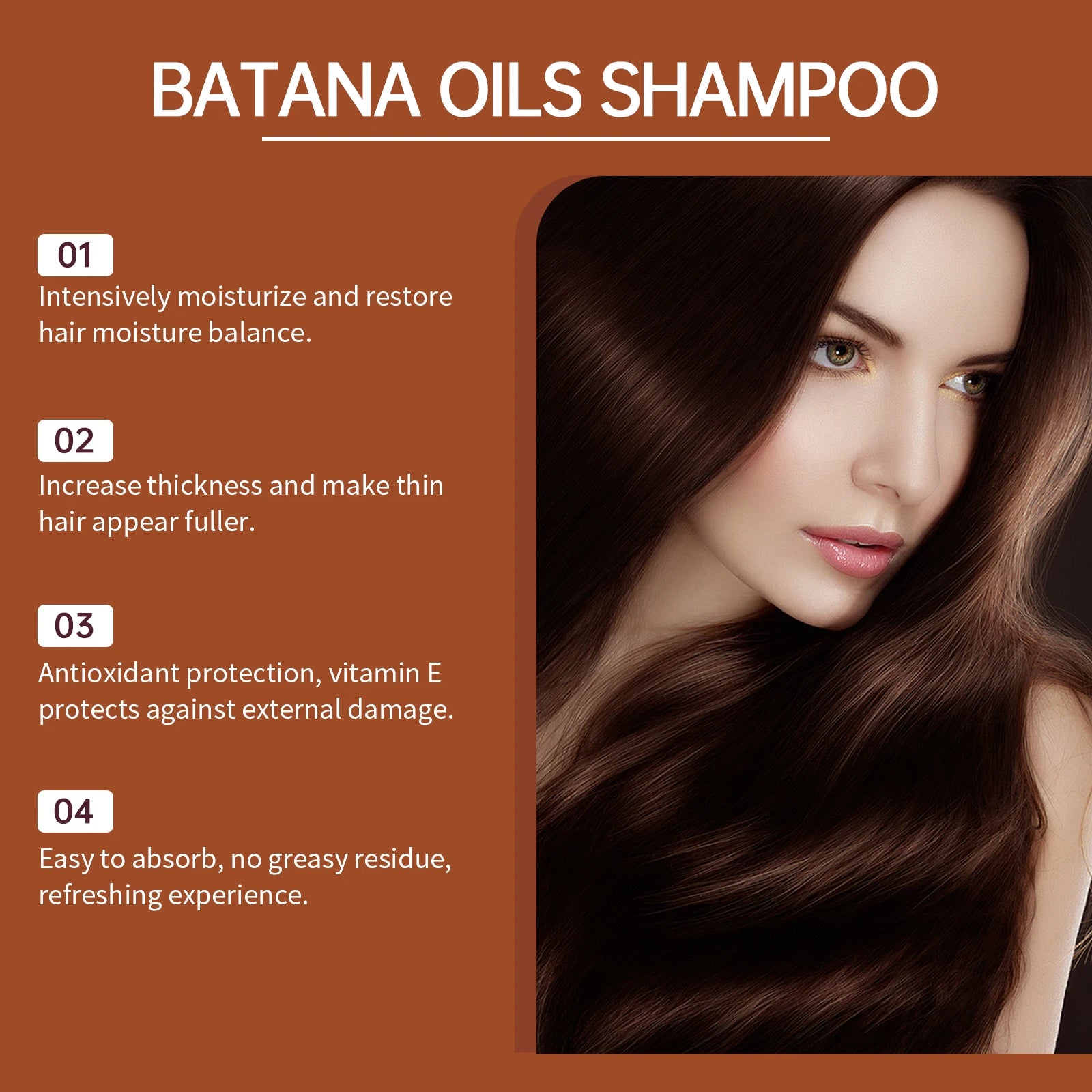 Organic Batana Hair Shampoo Gentle Nourishing Scalp Refreshing Oil Control Dandruff Removal Hair Care Scalp Cleansing Shampoo