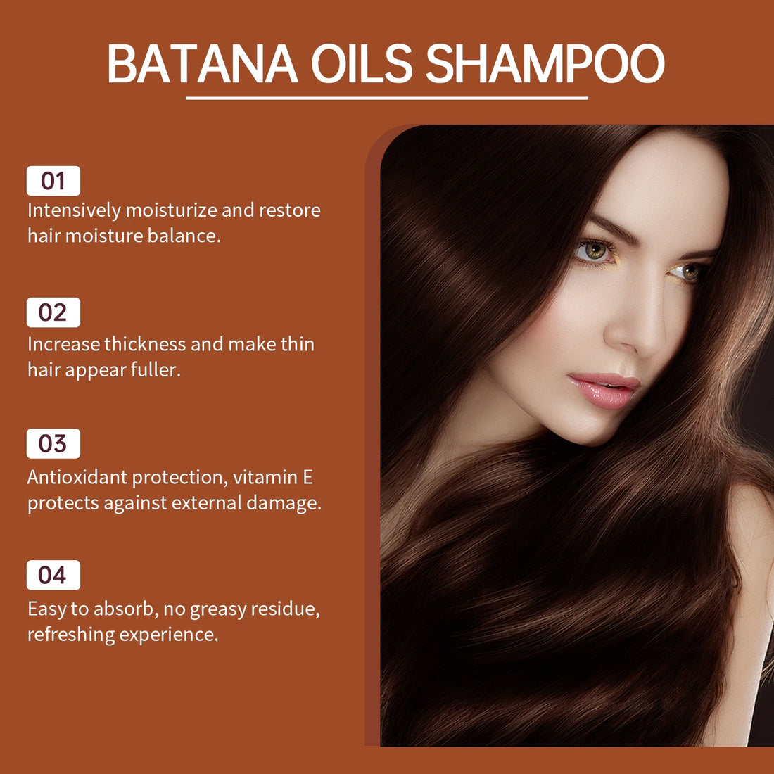Organic Batana Hair Shampoo Gentle Nourishing Scalp Refreshing Oil Control Dandruff Removal Hair Care Scalp Cleansing Shampoo