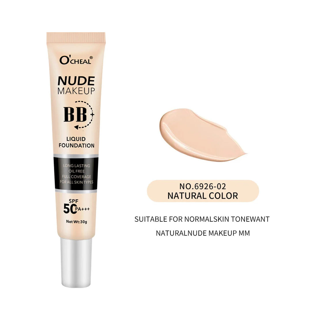BB Cream SPF50 PA Plus Face Waterproof Foundation Long Lasting Brightening Primer Sunscreen Makeup Base Woman Makeup Cosmetics Halalzen