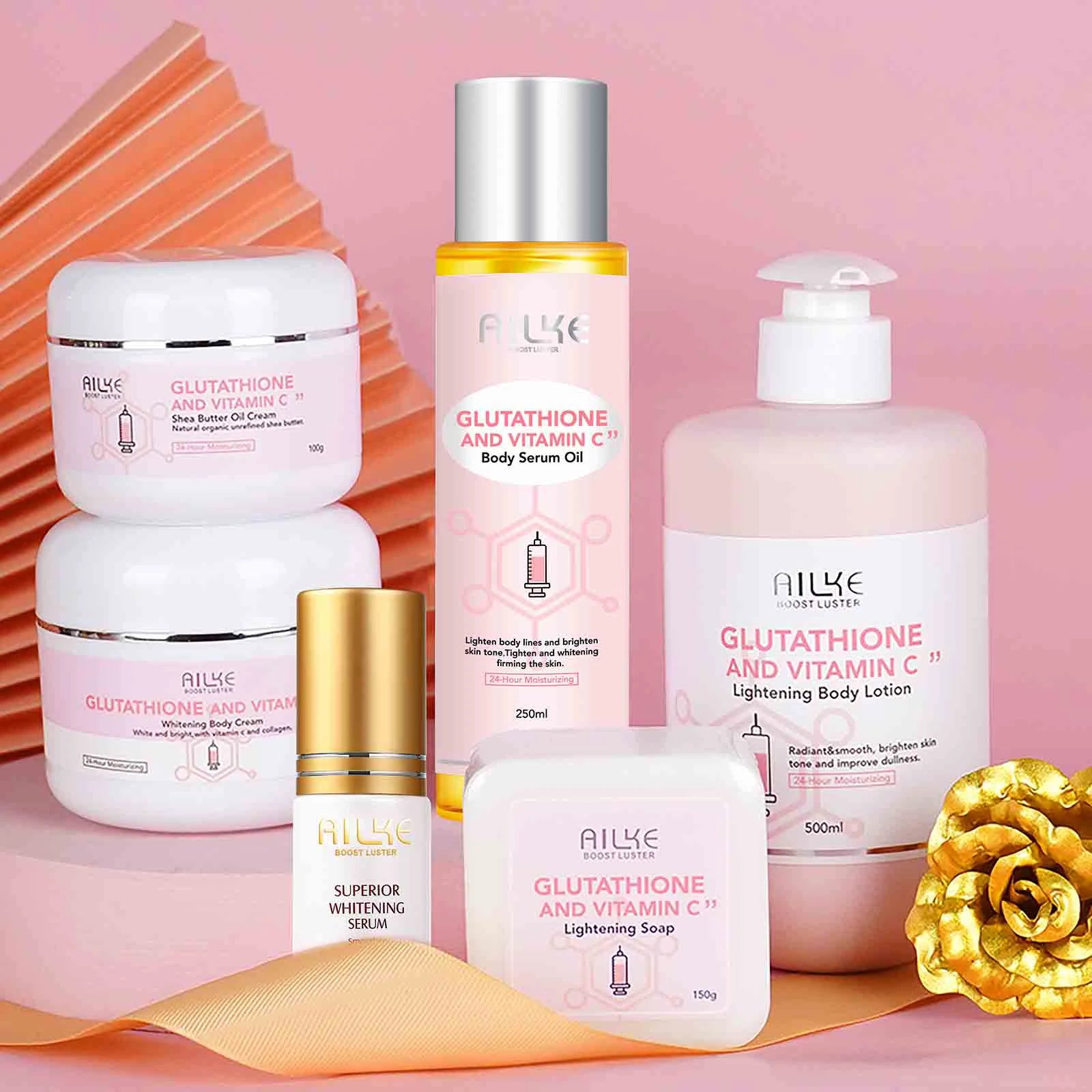 AILKE Whitening Moisturizing Korean Facial And Body Lotion, Reduce Melanin Wrinkles, Vitamin C Dark Spots Remove Skin Care Cream