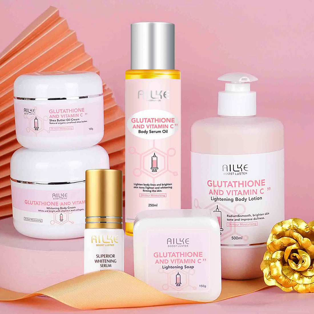 AILKE Whitening Moisturizing Korean Facial And Body Lotion, Reduce Melanin Wrinkles, Vitamin C Dark Spots Remove Skin Care Cream