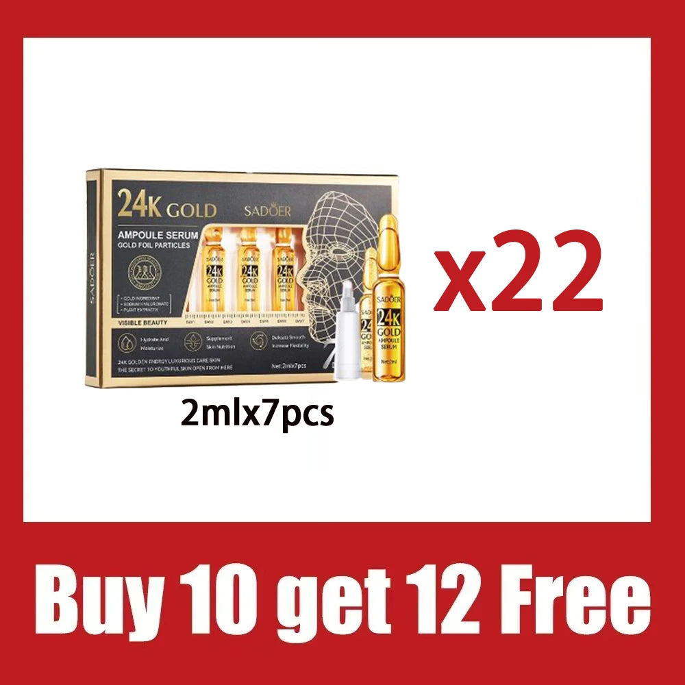 Korean 24K Gold Hyaluronic Acid Serum Protein Thread Lifting Filler Absorbable Collagen Protein Thread Vitamin C Facial Essence
