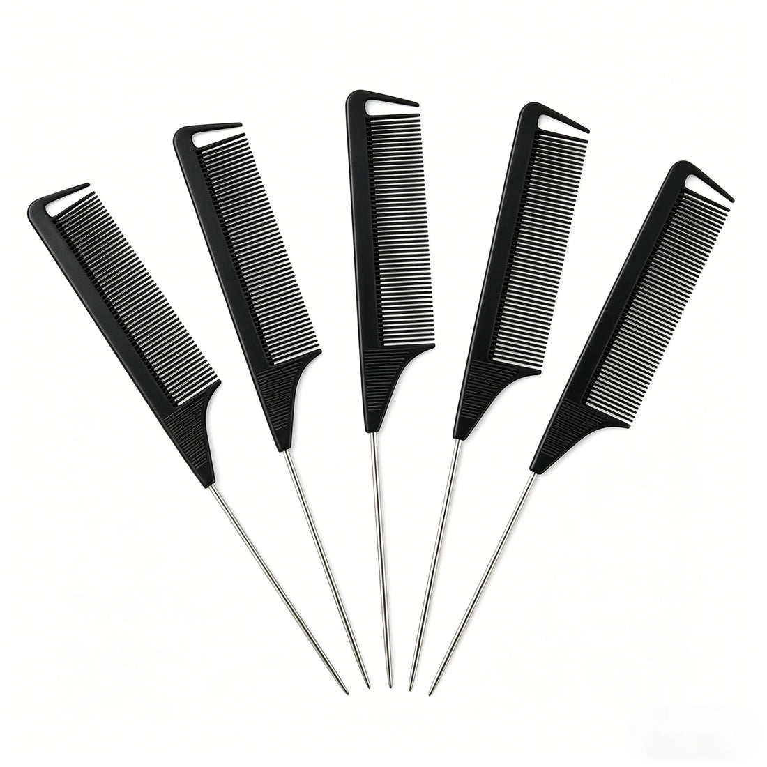 Pro Pointed Tail Salon Hairdressing Hair Styling Anti-static Comb Hair Brush Steel Needle Pin Rat Tail Combs Barber Accessories