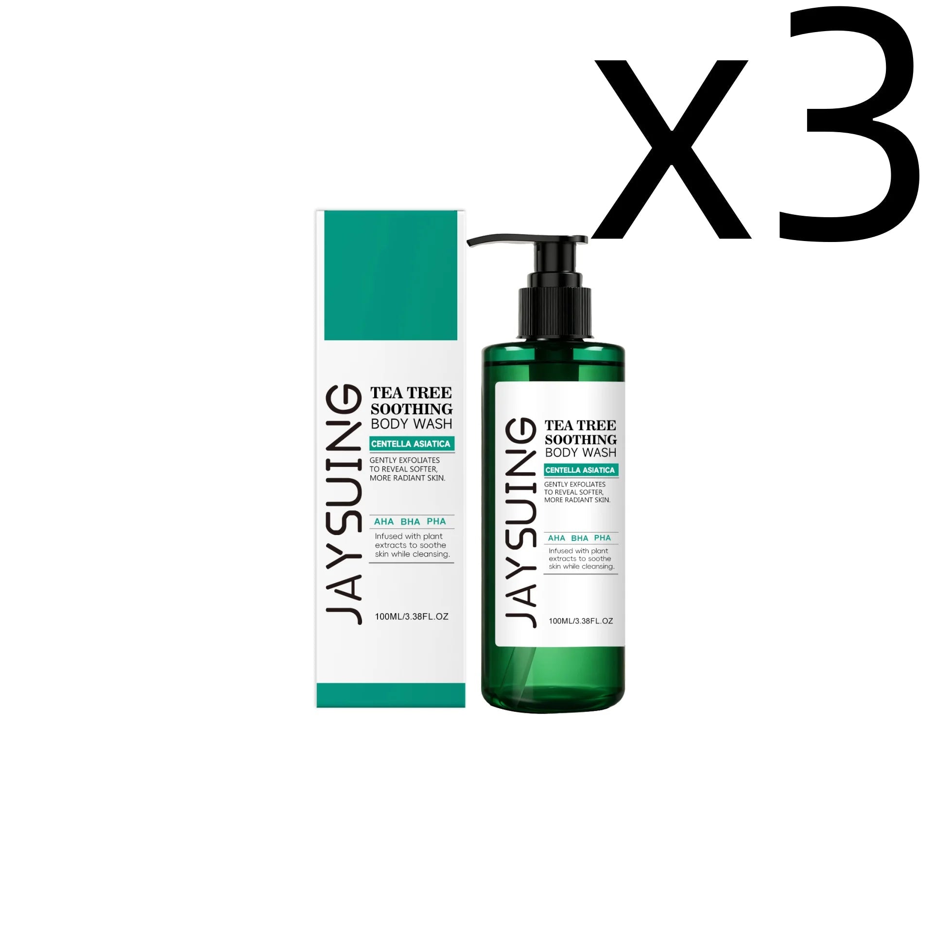 Centella Tea Tree Body Wash Deep Clean Refresh Cool Soothe Sensitive Nourish Calm Skin Discomfort Repair Skin Barrier Shower Gel Halalzen