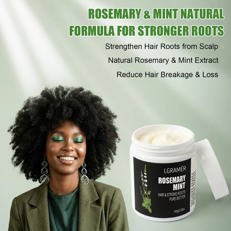 Rosemary Mint Hair & Strong Roots Curly  - Natural Hair Growth & Damage Repair Treatment for Stronger, Healthier Hair，Cleansing