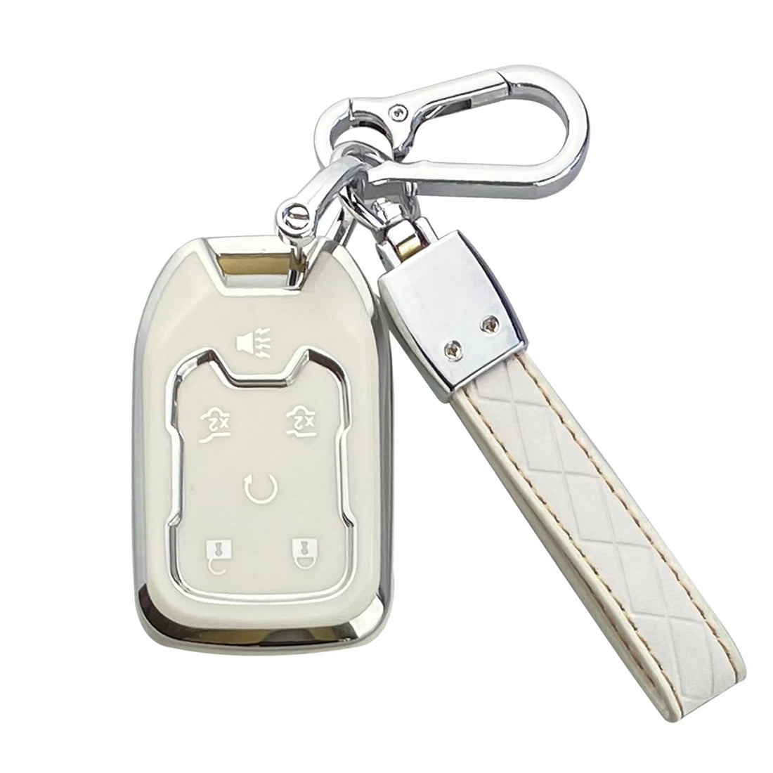 key fob cover case Compatible with Chevy Chevrolet Silverado Suburban Tahoe GMC Yukon/Yukon XL Terrain Acadia shell keychain