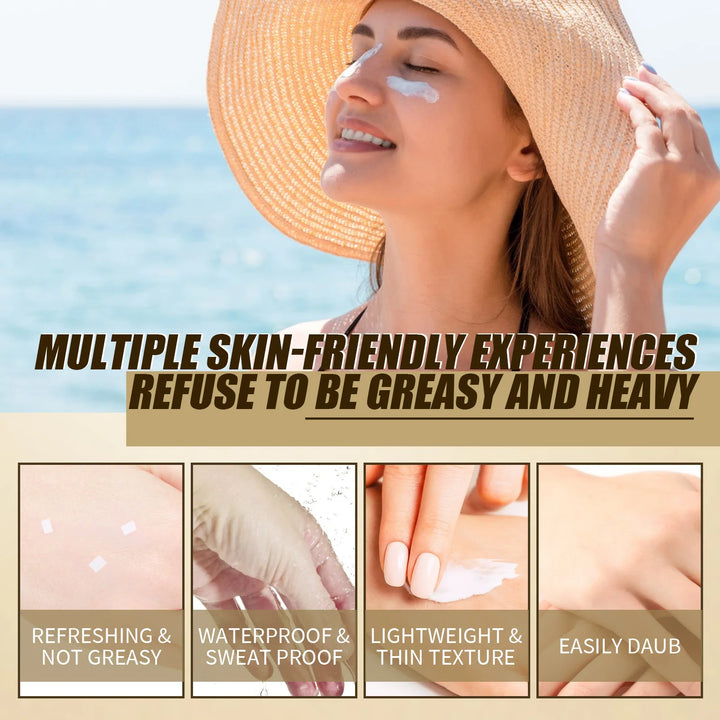 JAYSUING SPF 50+ Rice Probiotic Sunscreen UV Isolation Deep Hydration Antioxidant Sooth Skin Facial Sunscreen Soothing Cream