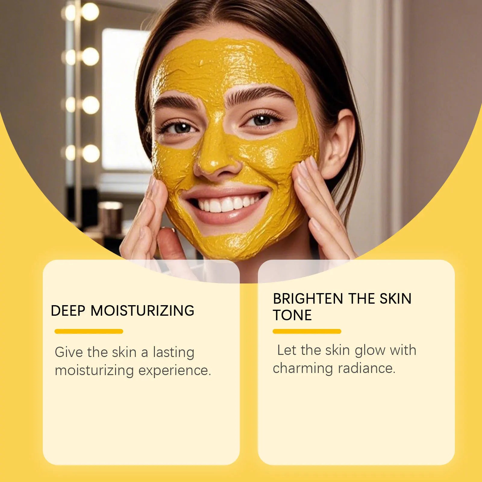 Turmeric Brightening Cream Fade Dark Spots Remove Pigmentation Smooth Fine Lines Lightening Lifting Moisturizing VC Facial Cream