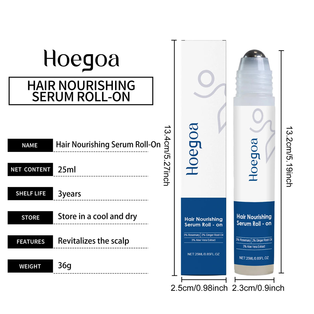 Hair Growth Serum Roll-On 23% Active Formula with 4% Rosemary, 3% Redensy Helps Reduce Hair Fall & Supports Density Serum for Hair Loss & Hair Regrowth For Men & Women 0.84 Fl Oz