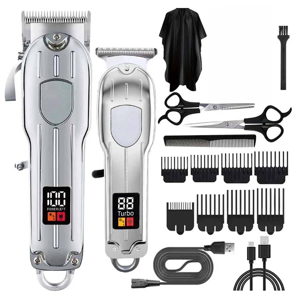 Hair Clippers for Men Professional, Barber Clippers and Trimmers Set, Cordless Hair Clippers for Hair Cutting Kit Halalzen