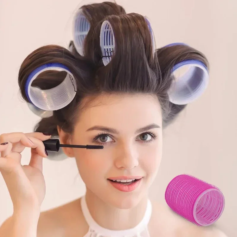 Hair Rollers Self Grip Hook Hair Curlers Heatless Roller Salon Dressing Curlers Jumbo Size Sticky Hair Styling Tools Halalzen