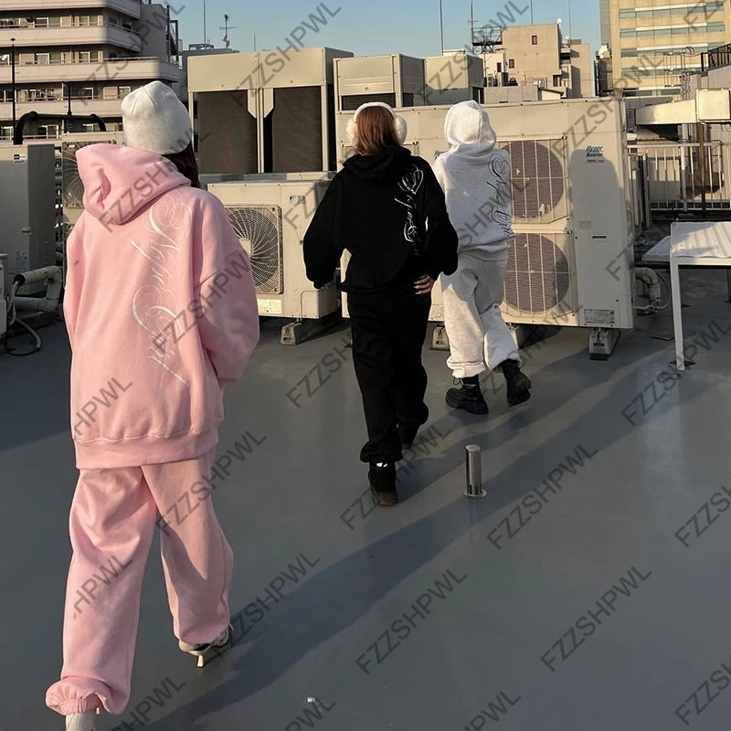 Spicy Girls Oversized Hip Hop Y2K Hooded sweatshirt Streetwear Harajuku Letter Print Unique Pullover Rock Goth Hoodie sweatshirt