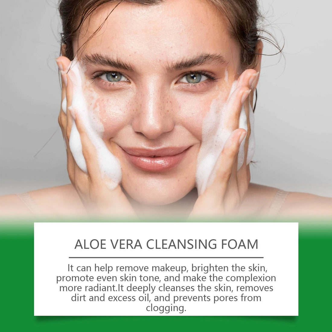 Aloe Cleansing Foam Gently Cleanses The Face Deeply Hydrates Pores Controls Oil Moisturizes And Is Comfortable Without Tightness Halalzen