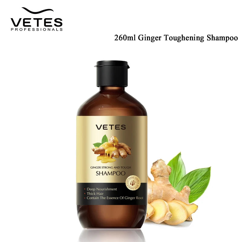 Vetes Shampoo and Shower Gel 260ml Oil-Control Whole body cleaning deep Nourish and Relieve Itching Care Moisturizing and Repair Halalzen