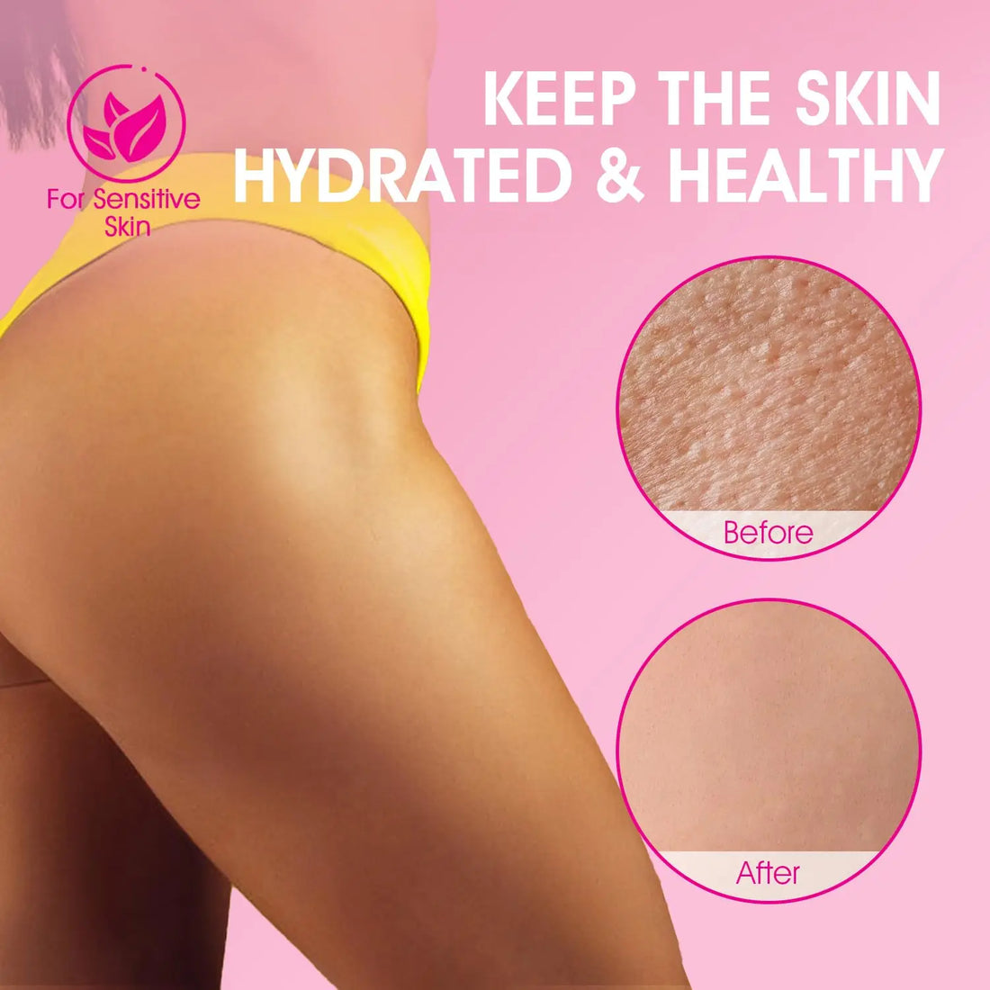 Bikini Area Exfoliator with 10% AHA+BHA & Turmeric For Bikini Underarm Area,Skin Moisturizing, Smoothing Exfoliating Body Scrub