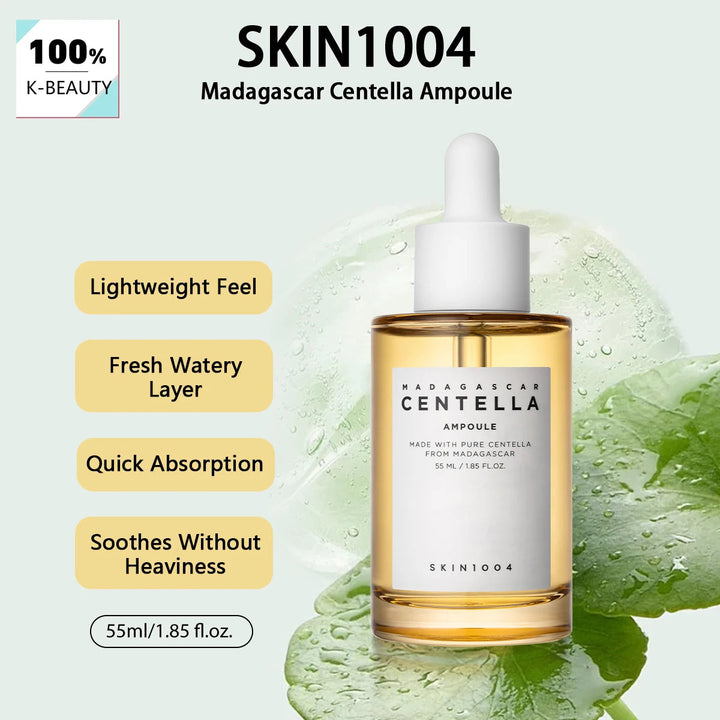 SKIN1004 Madagascar Centella Ampoule 55ml,Calming&Refreshing,Smoothing Red Tones,Invisible&Clean,Korean Skincare,Korean Makeup Halalzen