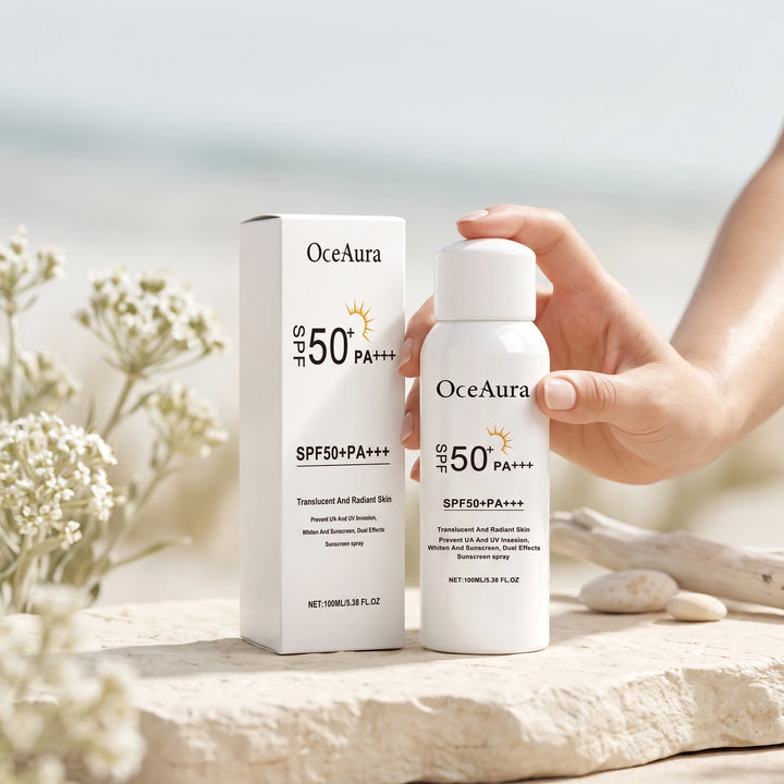 Facial Sunscreen Essence Spray Lasting Moisturizing Uv Protection Waterproof Sweatproof Safe And Gentle For Skin Care Sunscreens