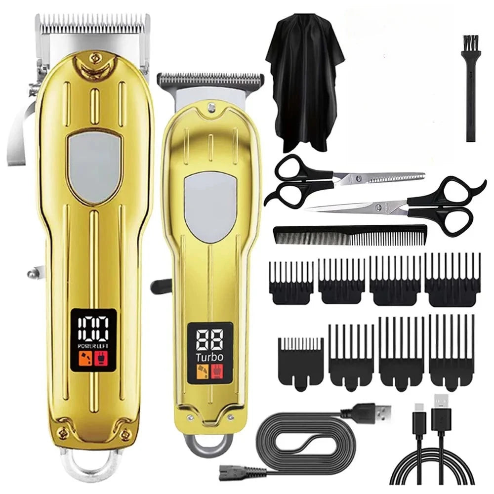 Hair Clippers for Men Professional, Barber Clippers and Trimmers Set, Cordless Hair Clippers for Hair Cutting Kit Halalzen
