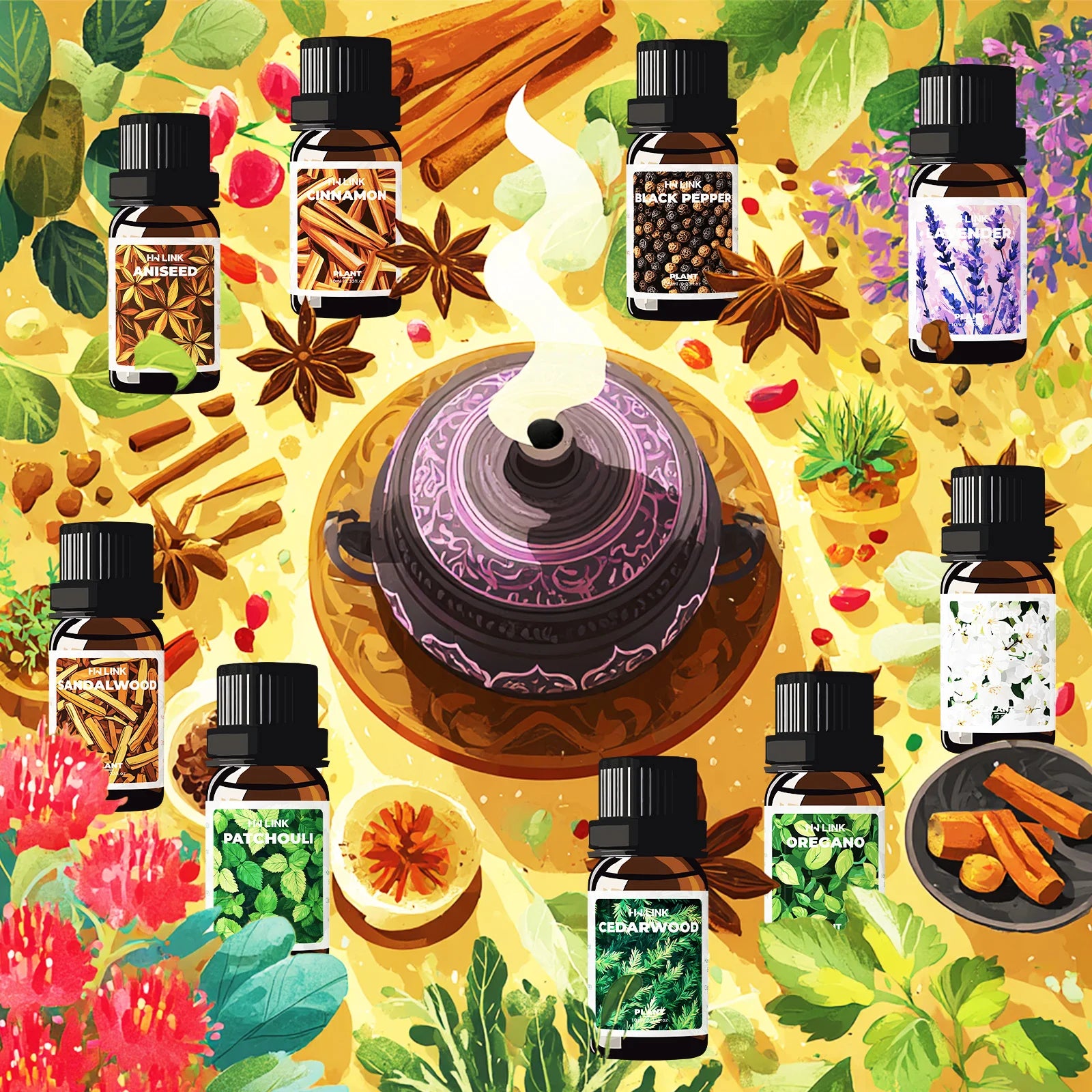 Pure Cedarwood Essential Oil 10ml Pure Natural Cedarwood Oil For Home Diffusers, Humidifier
