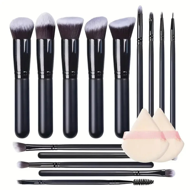 14PCS Makeup Brushes Set Professional Foundation Eye Shadow Concealers Blending Blush Brush Kabuki Soft Fluffy Women Beauty Tool Halalzen