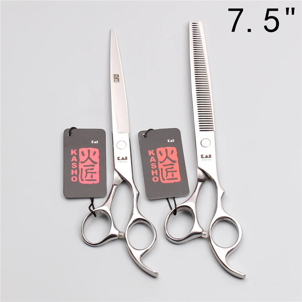 Professional Hair Scissors 5'' 6'' 7'' 8'' Japan Stainless Hairdressing Scissors Barber Thinning Shears Hair Cutting Scissors Halalzen