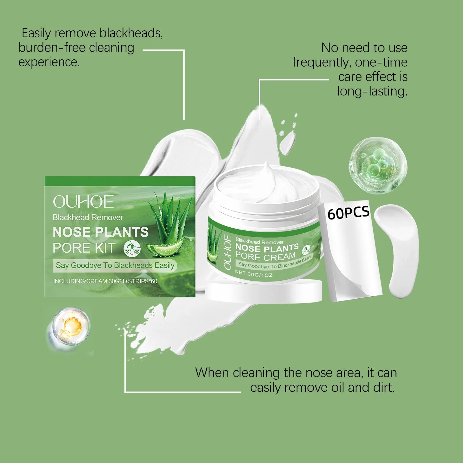 Blackhead Remover Mask Deep Cleansing Acne Pore Dirts Oil Control Moisturizing Improving Rough Brightening Nose Treatment Cream Halalzen