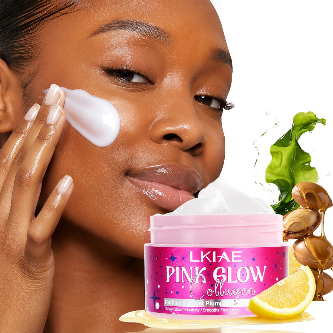 LKIAE Pink Glow Skin Care Set For Women, Anti Black Spots, Brightening, Nourishing, Moisturizing, Improve Rough Skin Beauty Kit