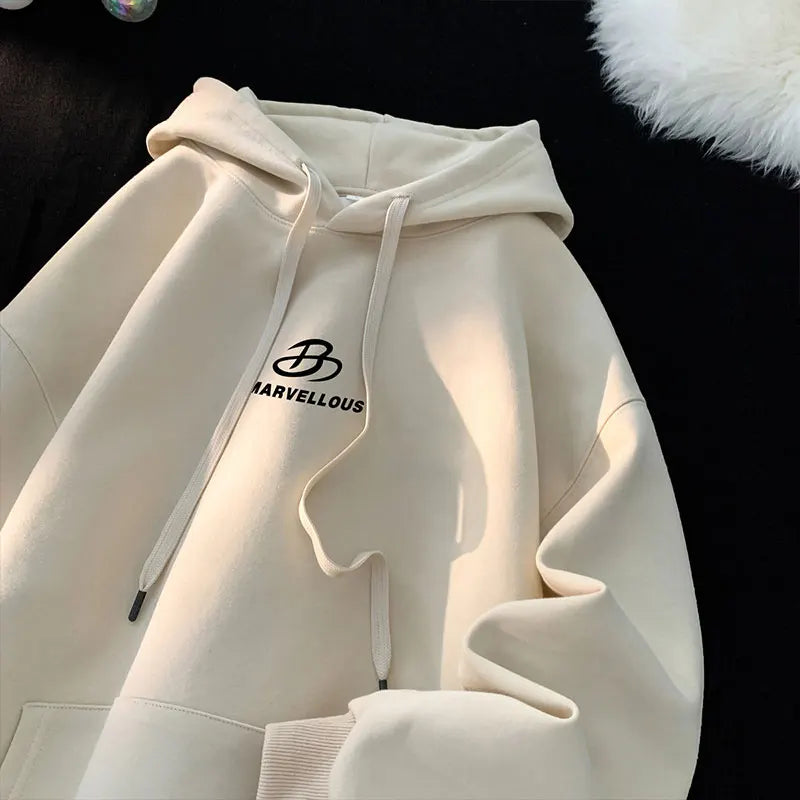 Korean Classic Loose Hooded Sweatshirt Casual Sports Wind Pullover Hoodie Multi-colour Sweatshirts Men Women Oversized