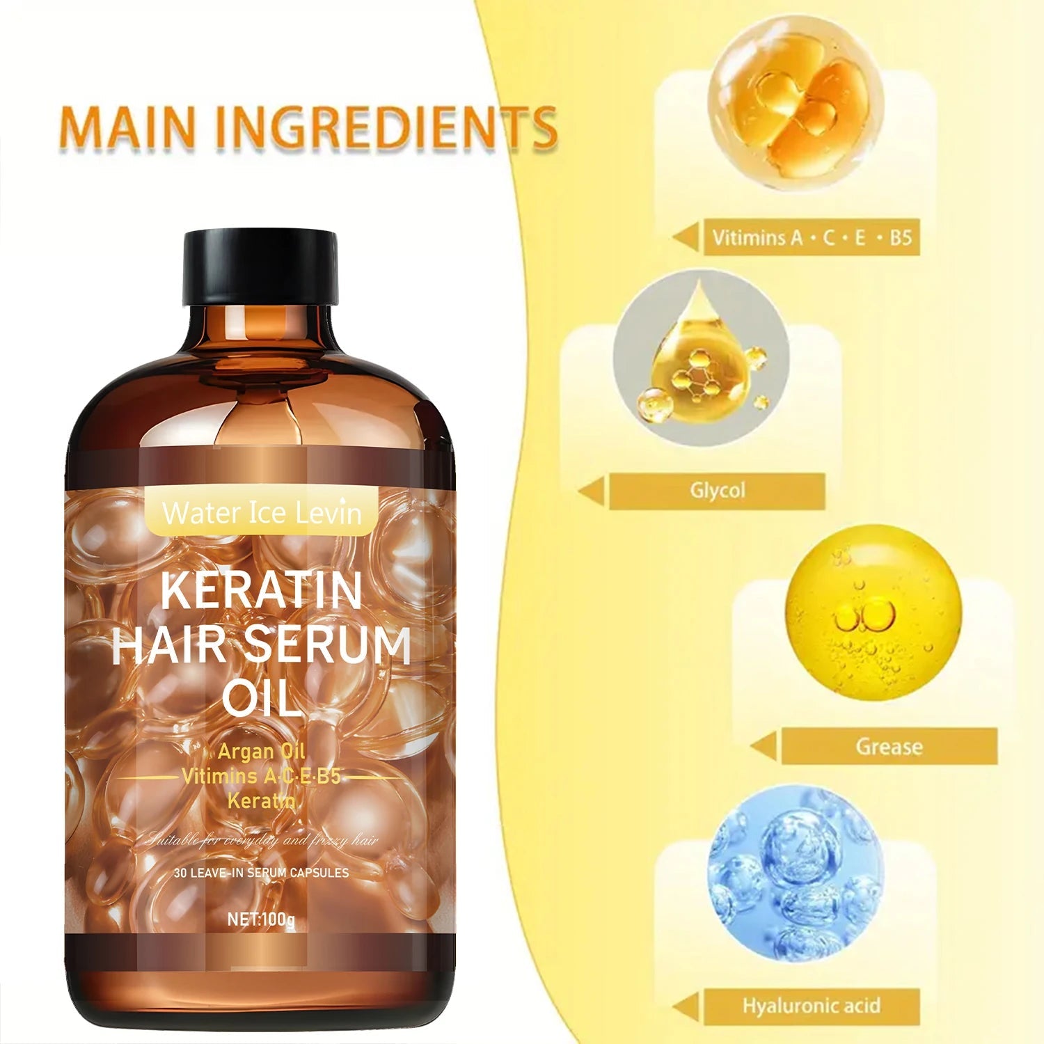 Hair Care Essential Oil, Repairs Hair Roots and Fills Cuticles and Pores, Deeply Nourishes and Locks in Moisture, Moisturizes Dry Hair Halalzen