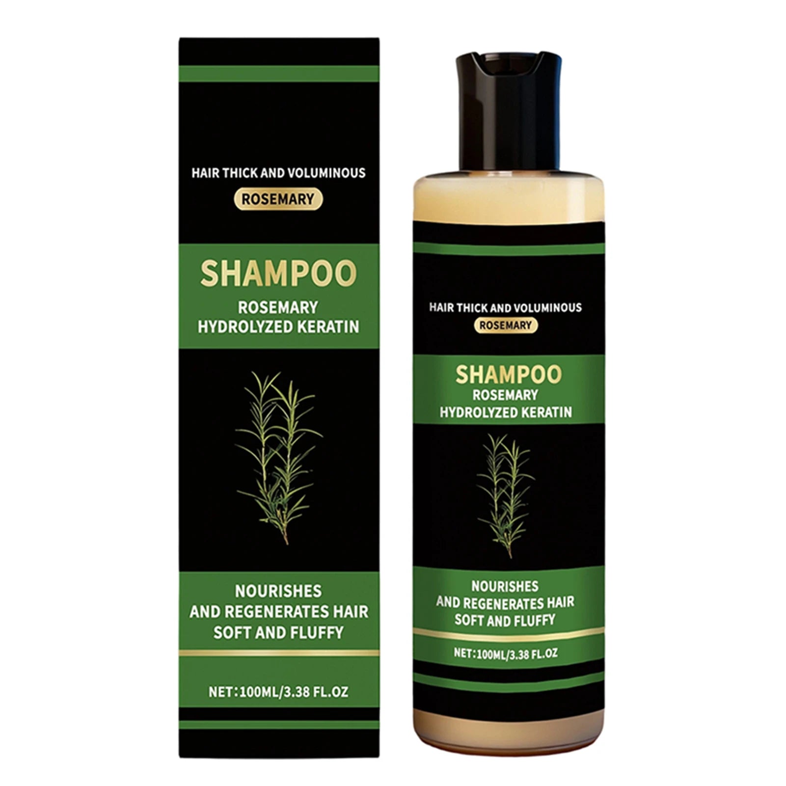 Rosemary Shampoo for Women & Men-Natural Thickening & Strengthening Shampoo with Hydrolyzed Keratin for Thinning Hair Anti Loss
